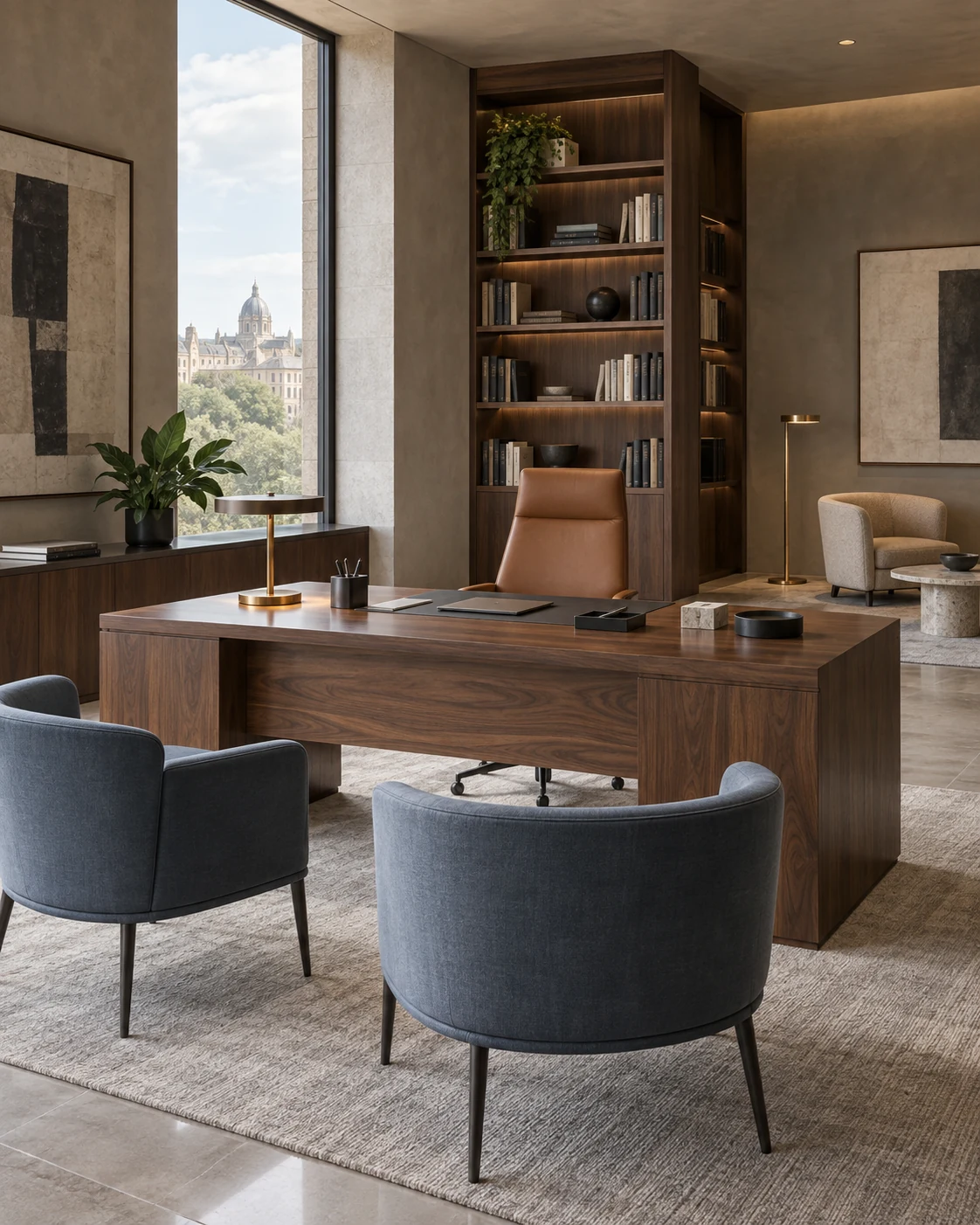 Reading room and leadership suite detail