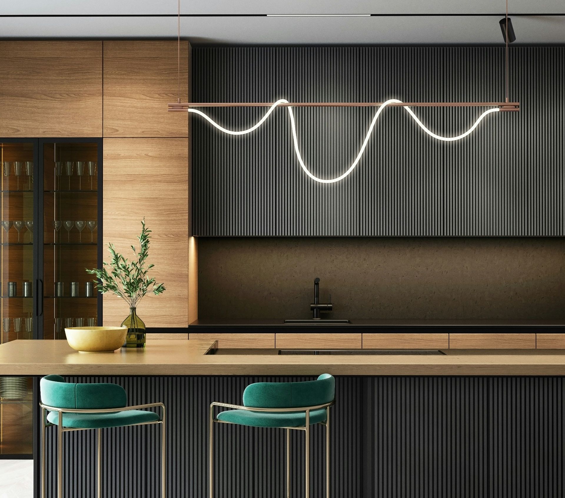 Luxury Italian furniture staging in a modern living room in Metro Detroit by Italcasa Design