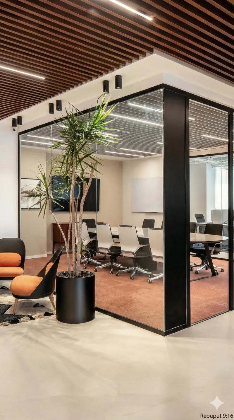 Modern corporate office interior with Italian furniture — Italcasa Design office projects