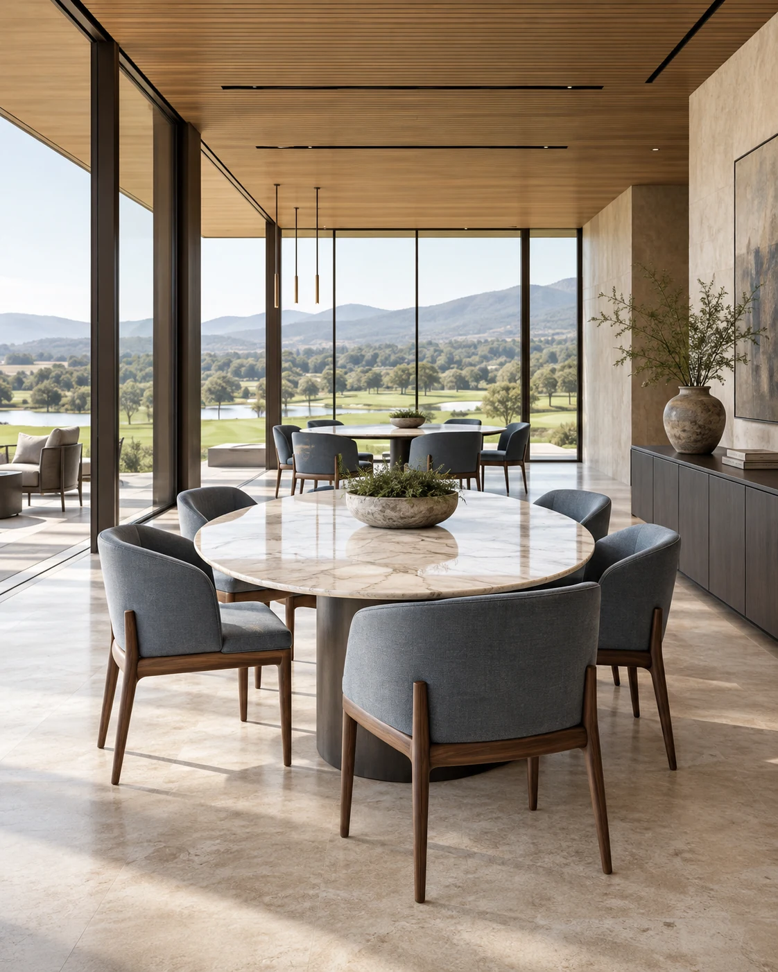 Out-of-state clubhouse dining room installation