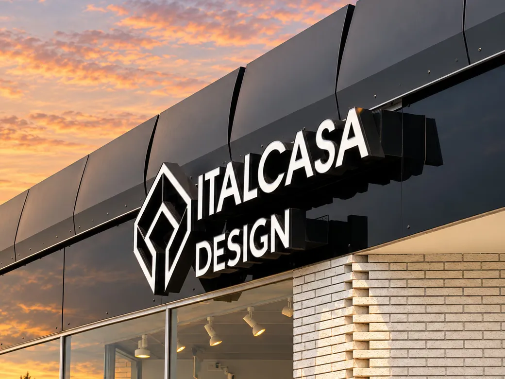 The Italcasa Design sign on the Woodward Avenue storefront in Royal Oak
