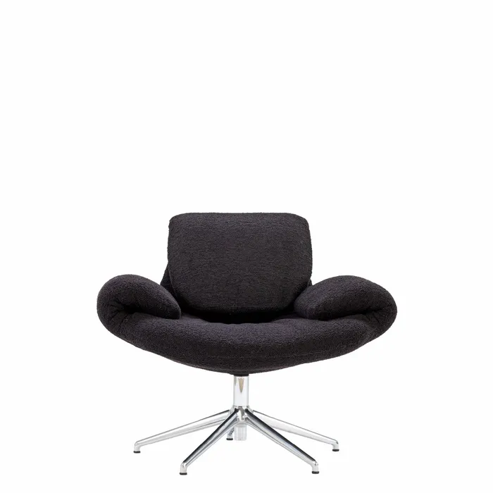 “Cocky Armchair by Driade – bold designer armchair with white faux fur upholstery and glossy gold claw-foot base, created by Sfera Ebbasta for luxurious, avant-garde interiors.”