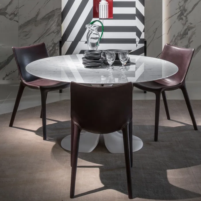 “DIDYMOS by Driade modern Italian designer chair – sculptural form with minimalist wooden frame and upholstered seat”