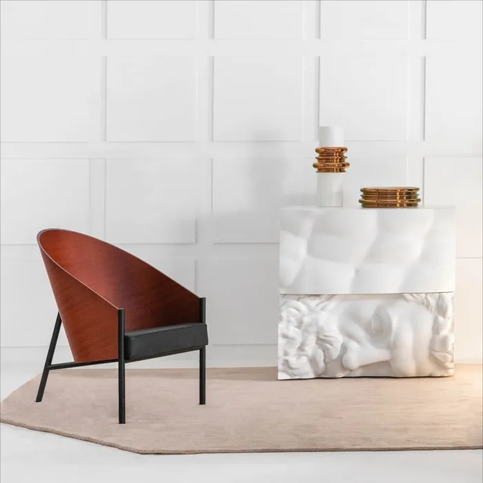 “Driade Ercole e Afrodite sideboard featuring artistic bas-relief human forms and contemporary style”