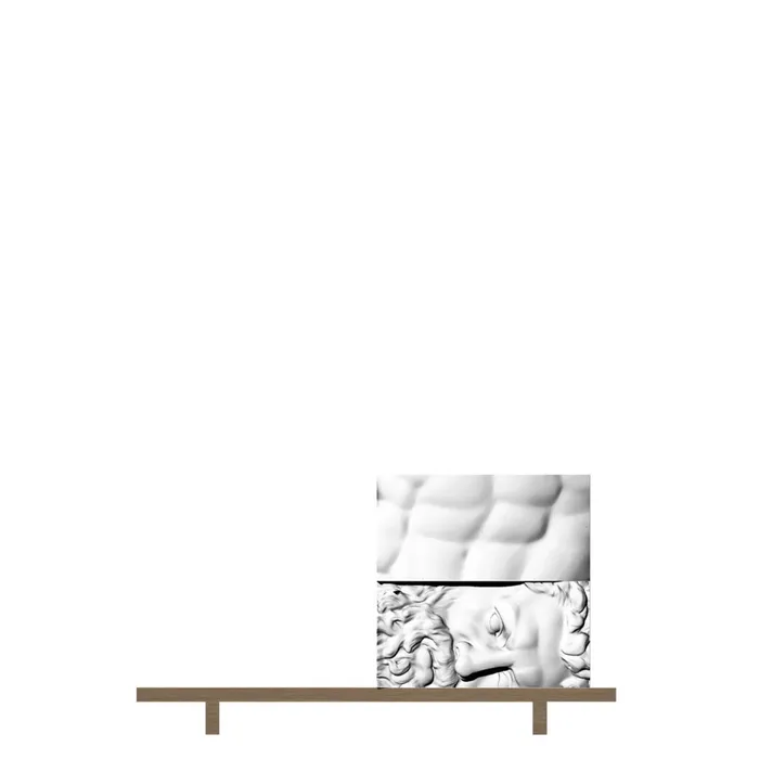 “Ercole e Afrodite by Driade modern Italian cabinet with sculptural classical figure design and artistic bas-relief details”
