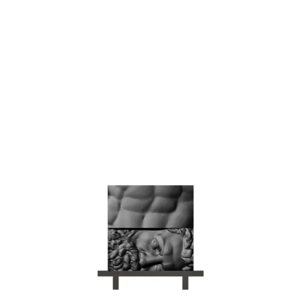 “Ercole e Afrodite by Driade modern Italian storage cabinet – artistic design featuring sculptural classical figures”