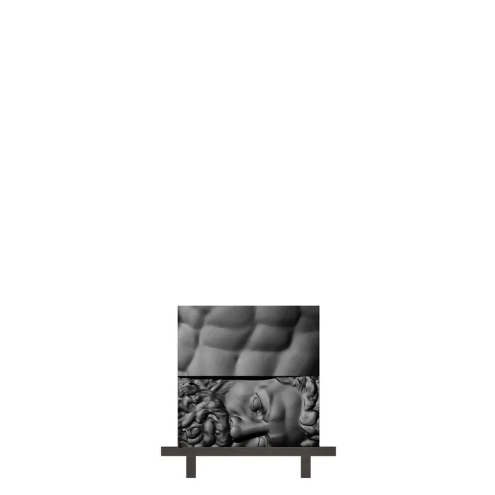 “Ercole e Afrodite by Driade modern Italian storage cabinet – artistic design featuring sculptural classical figures”