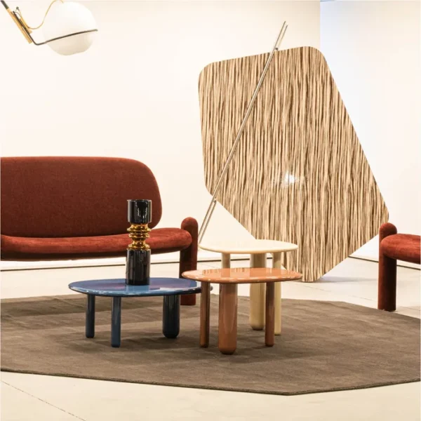 “Driade Hidalgo lounge chair with bold organic shape and minimalist Italian style”
