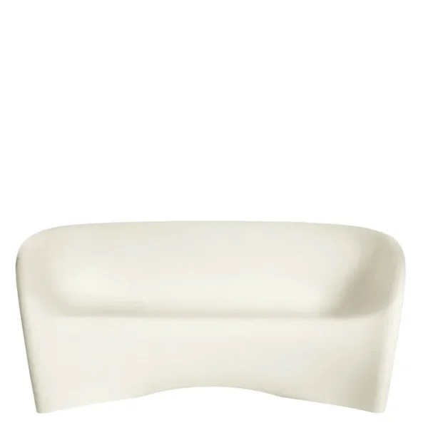 “MT2 Sofa by Driade – sculptural monobloc seating in Sand White polyethylene with contrasting Red interior, designed by Ron Arad for modern interiors.”