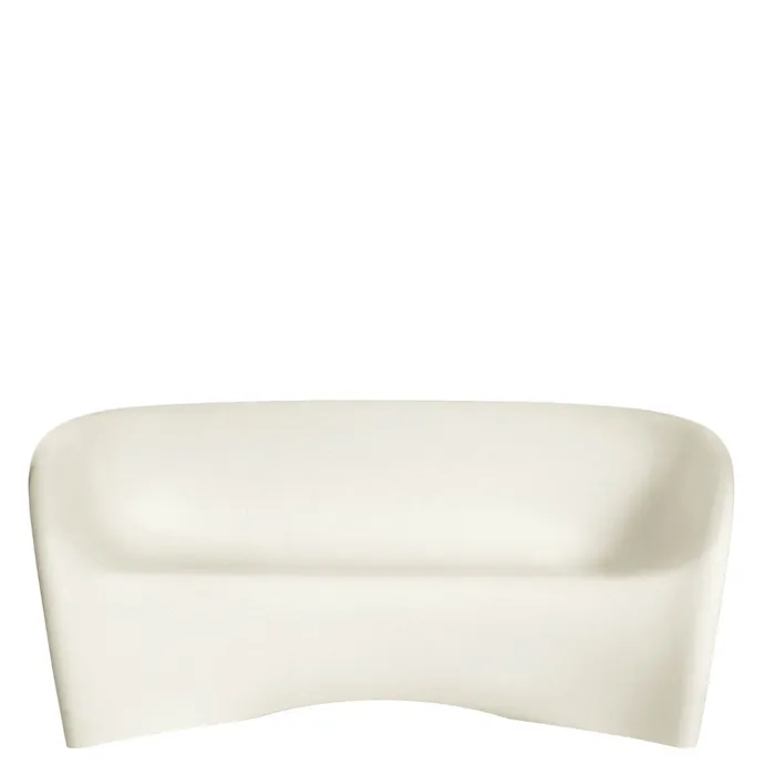 “MT2 Sofa by Driade – sculptural monobloc seating in Sand White polyethylene with contrasting Red interior, designed by Ron Arad for modern interiors.”