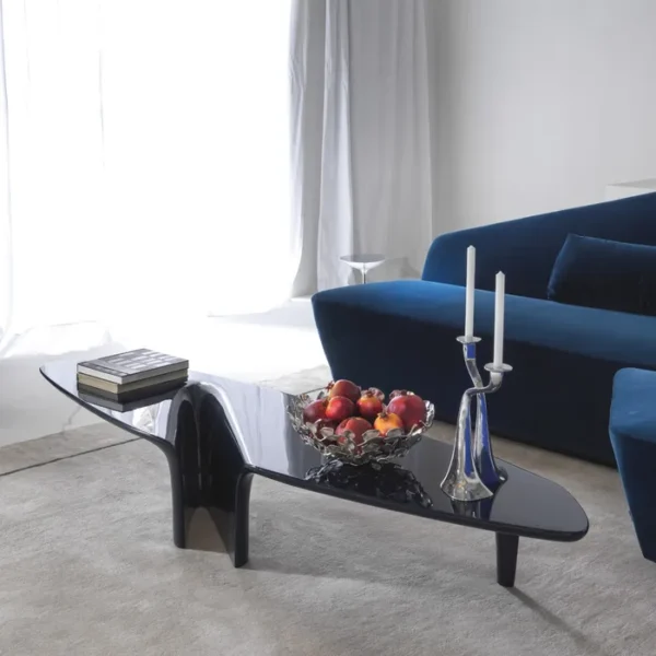 “Side view of WATERFALL by Driade – contemporary Italian chair featuring smooth lines and artistic design”