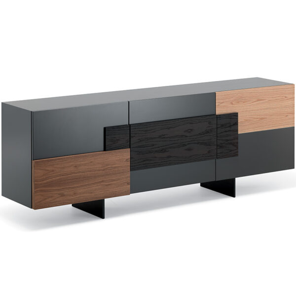 “Luxury TORINO sideboard by Cattelan Italia – contemporary buffet cabinet with geometric wood front and refined finishes”