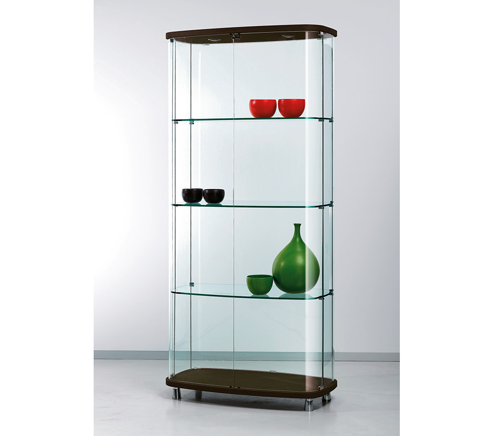 “Cattelan Italia CONCERTO – luxury showcase unit featuring internal LED lighting and glass shelving”