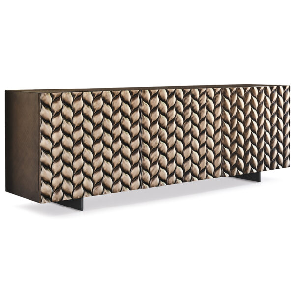 “LAVANDER by Cattelan Italia – modern Italian sideboard with sculpted wooden doors and minimalist silhouette”