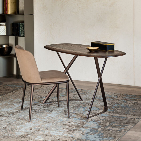 “TAHITI by Cattelan Italia – elegant modern dining chair with sleek metal frame and upholstered seat”