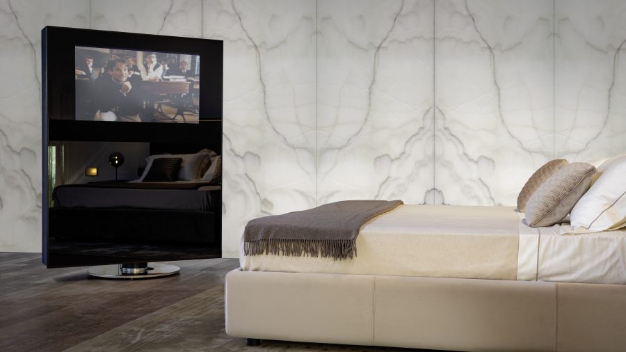 “Contemporary MIRAGE TV STAND by Reflex with minimalist aesthetic.”
