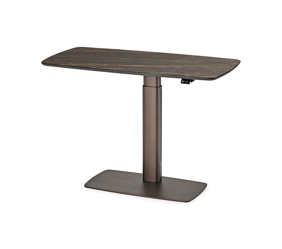 “RUNNER Keramik by Cattelan Italia – adjustable height console table with ceramic top and sleek metal base”