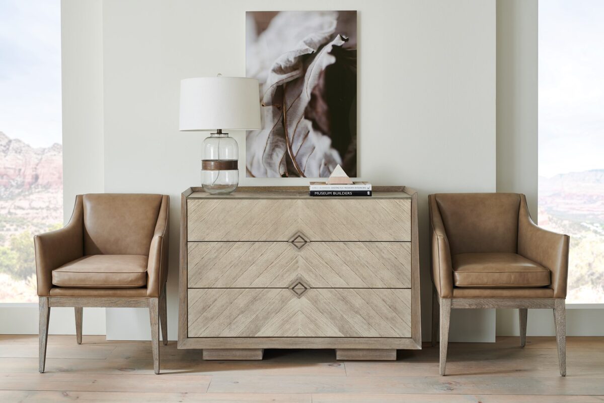 Contemporary A NATURAL bedroom chest by Caracole, showcasing a simple silhouette enhanced by beautiful Ash Driftwood and Silver Driftwood finishes.