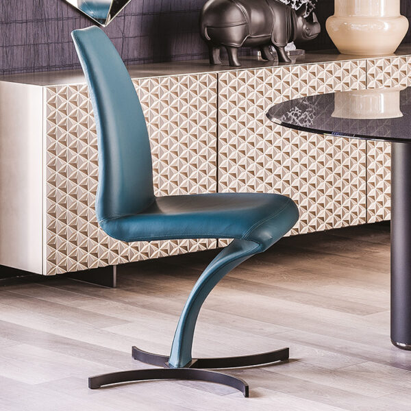 Betty by Cattelan Italia – modern Italian designer chair with soft curves and upholstered seat