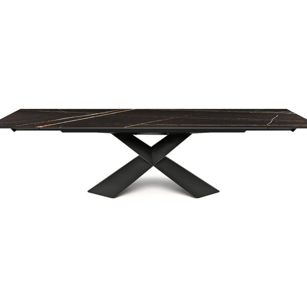 “TYRON Keramik Drive by Cattelan Italia – modern extendable dining table with sculptural base and ceramic marble-look top”