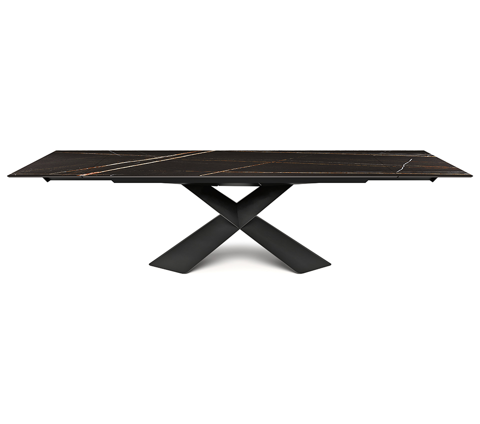 “TYRON Keramik Drive by Cattelan Italia – modern extendable dining table with sculptural base and ceramic marble-look top”