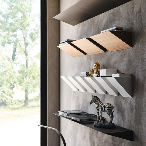 “PENDOLA modular cabinet by Cattelan Italia – artistic wall furniture with floating wood elements and refined finishes”