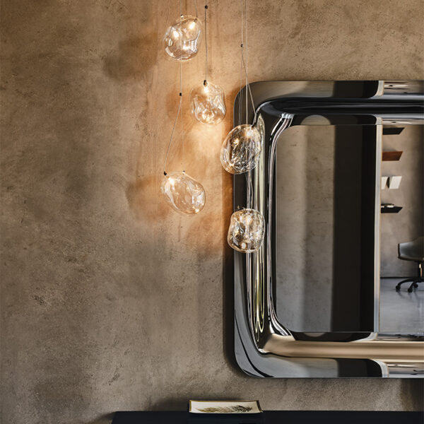 “CLOUDINE by Cattelan Italia – modern Italian pendant light with layered blown glass elements and elegant suspended design”