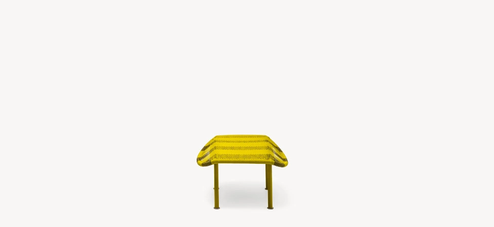 Imba Sofa by Moroso in plush Italian velvet, front view in a Royal Oak Michigan showroom