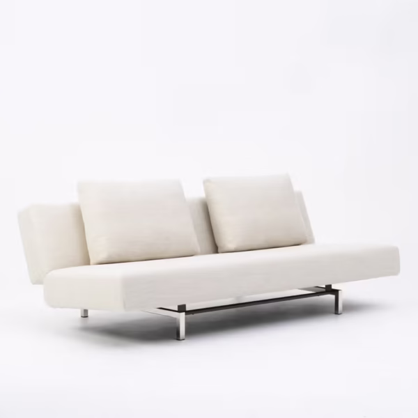 Sleeper Sofa by Bensen in neutral fabric, folded as a sofa