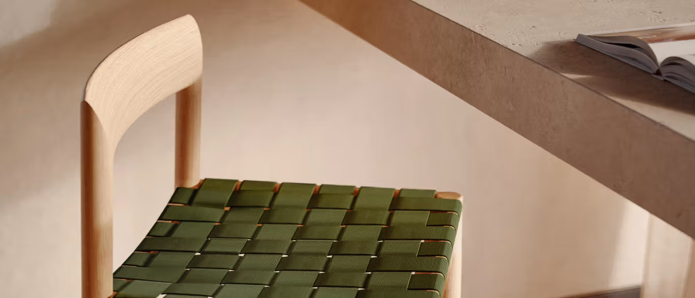 Stax Stool by Bensen with metal legs and upholstered seat