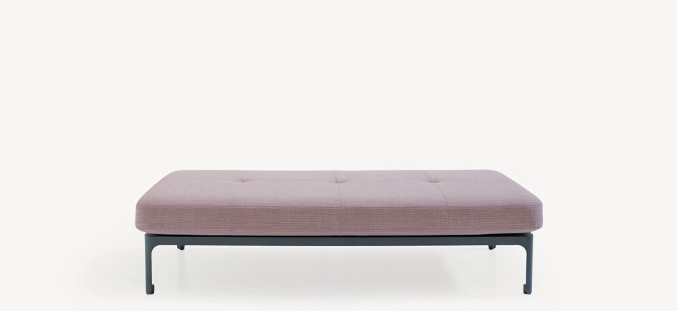Modernist by Moroso in sleek Italian upholstery, front view in a Royal Oak Michigan showroom
