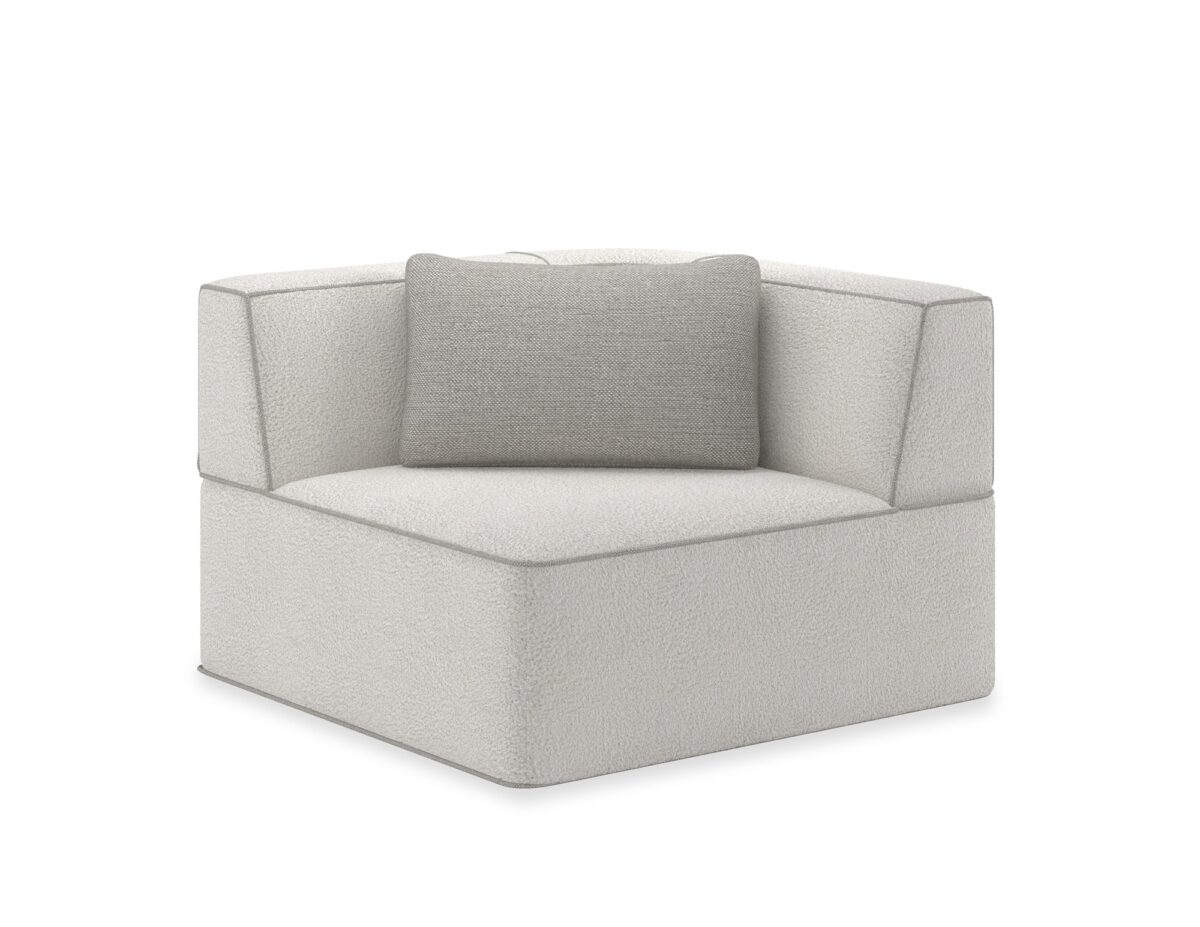 Complete your sectional with the Marbella Corner Wedge by Caracole, a stylish and refined piece that adds balance and beauty to your space.
