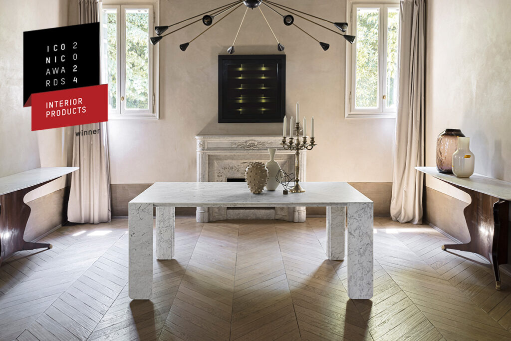 “Corinto by Pianca modern Italian dining table – sleek rectangular design with minimalist profile”