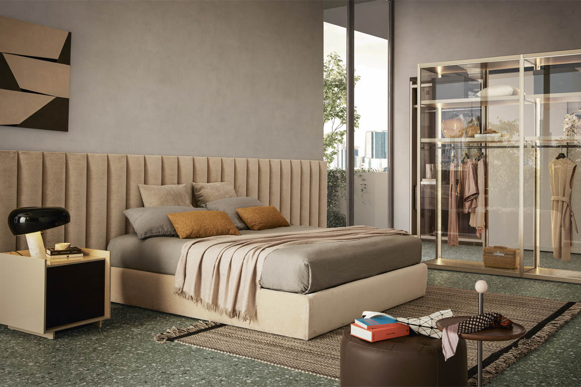 “Soft Wall Panels by Pianca – modern Italian upholstered wall panels with plush texture and elegant design”