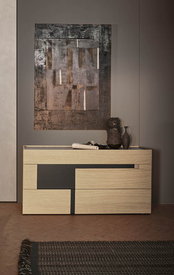 “Logos by Pianca modern Italian sideboard – geometric front panels with contemporary design”