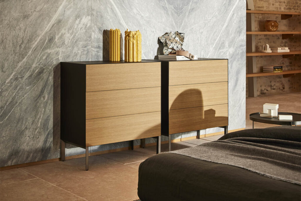 “Norma by Pianca modern Italian sideboard – clean-lined design with elegant vertical groove detailing”