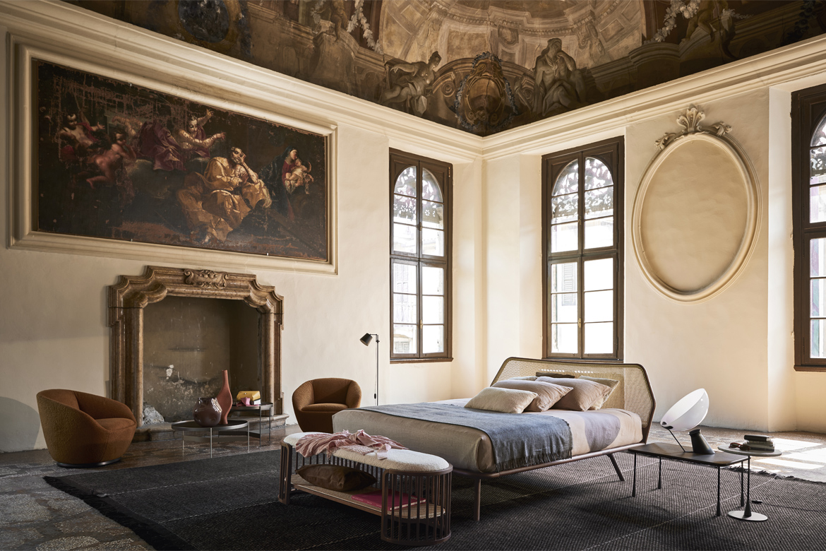 “Trama by Pianca modern Italian sideboard – elegant geometric front panels and minimalist silhouette”