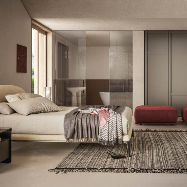 “Rada by Pianca modern Italian chair – minimalist upholstered seat with sleek metal legs”