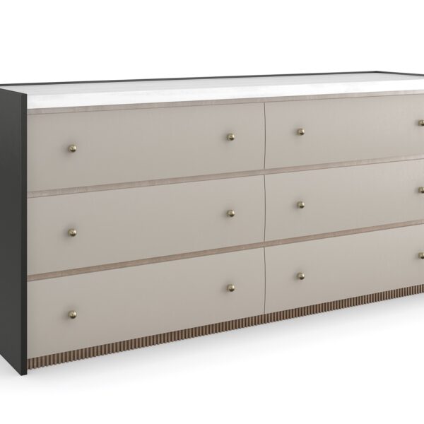 Caracole AVIGNON BRONZE Dresser, featuring a unique, textured bronze finish that gives it a rich, antique yet modern appearance.