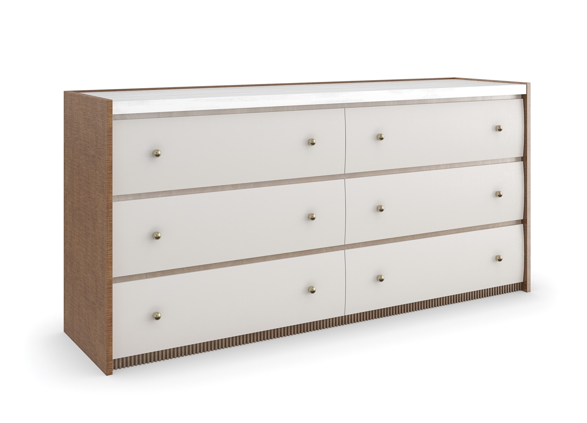 Caracole AVIGNON dresser, an exquisitely crafted piece that blends modern design with classic proportions, suitable for high-end bedrooms.