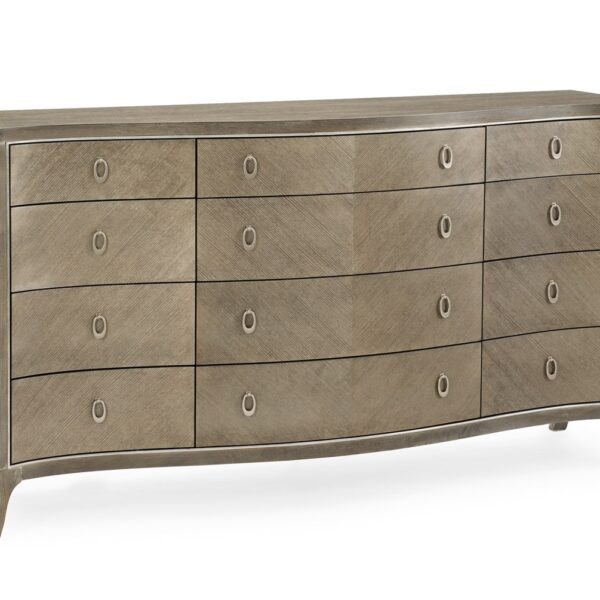 Elegant furniture piece from the Avondale Collection by Caracole, featuring soft curves and refined neutral finishes.