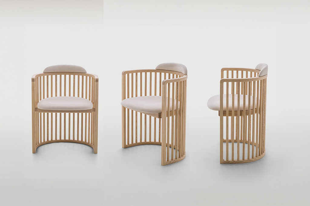 “Palù by Pianca modern Italian bedside table – vertical slatted wood design with elegant finish”