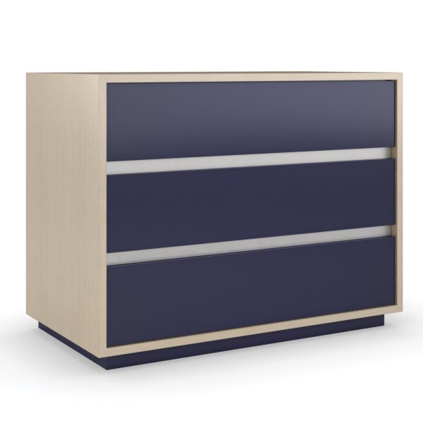 Contemporary large nightstand with a refined finish and ample storage, FROM VITA Large Nightstand by Caracole.