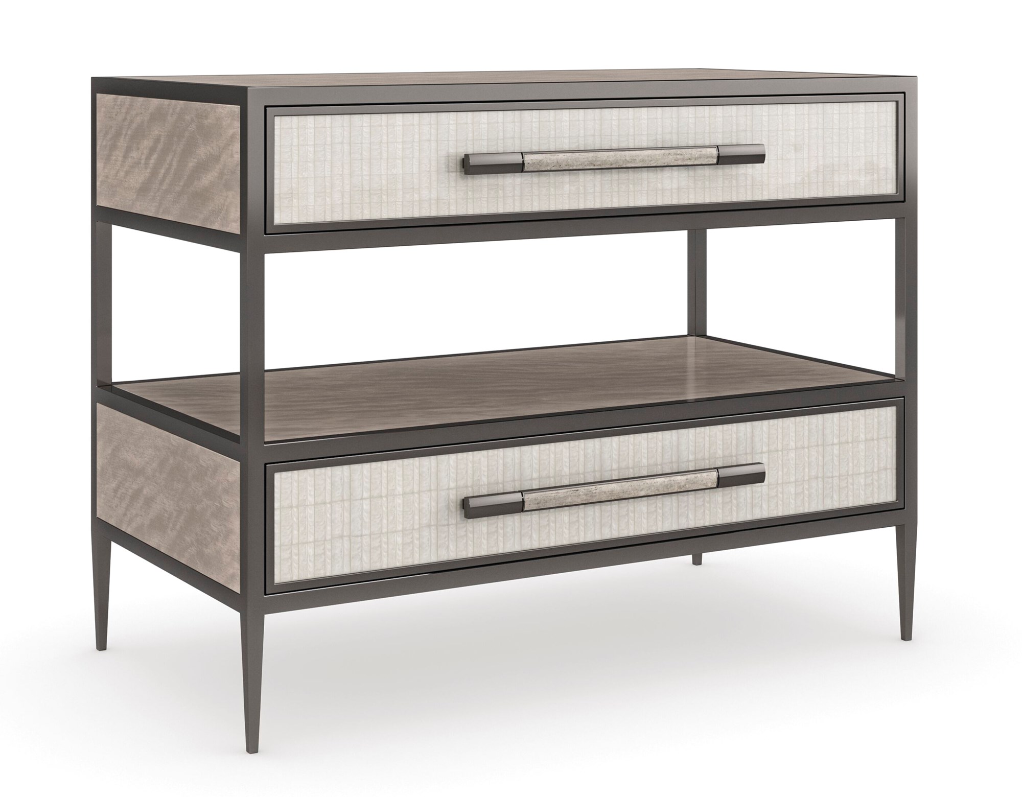 DUAL IMPRESSIONS by Caracole, a versatile furniture piece that plays with contrasting elements to create a unique and eye-catching design.