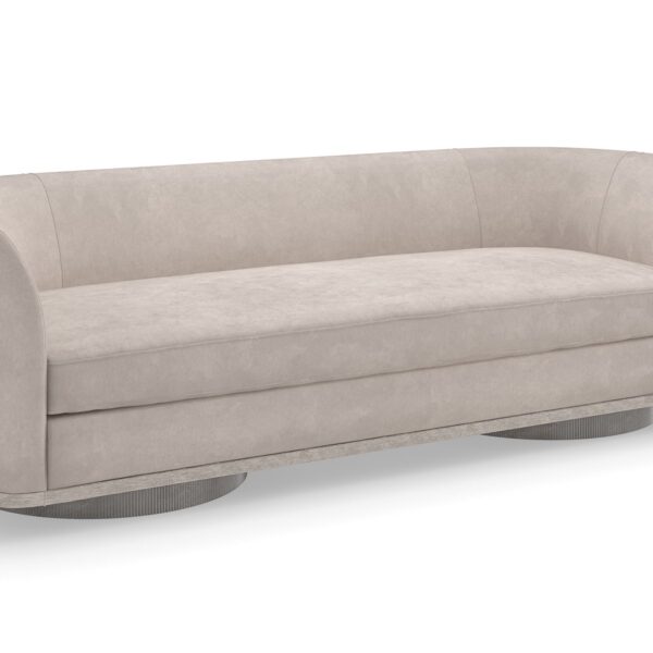 "Stylish and contemporary Clipper Sofa by Caracole, featuring sleek lines and plush cushions, perfect for adding elegance to any modern living space."