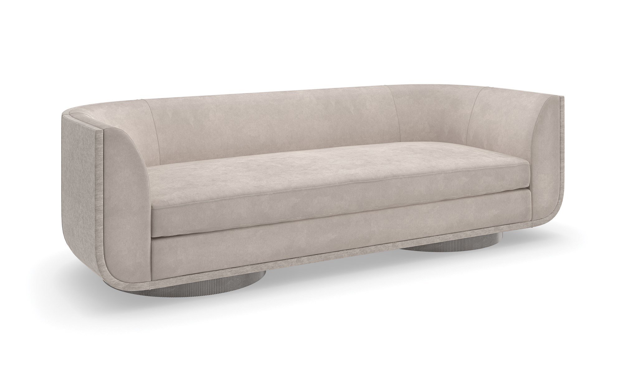 "Stylish and contemporary Clipper Sofa by Caracole, featuring sleek lines and plush cushions, perfect for adding elegance to any modern living space."