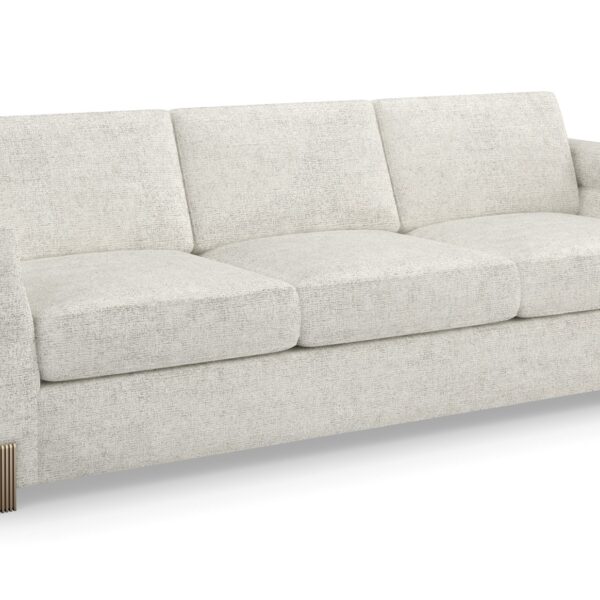 "Modern and elegant Counter Balance Sofa by Caracole, featuring a sleek design with balanced proportions and plush seating for ultimate comfort."