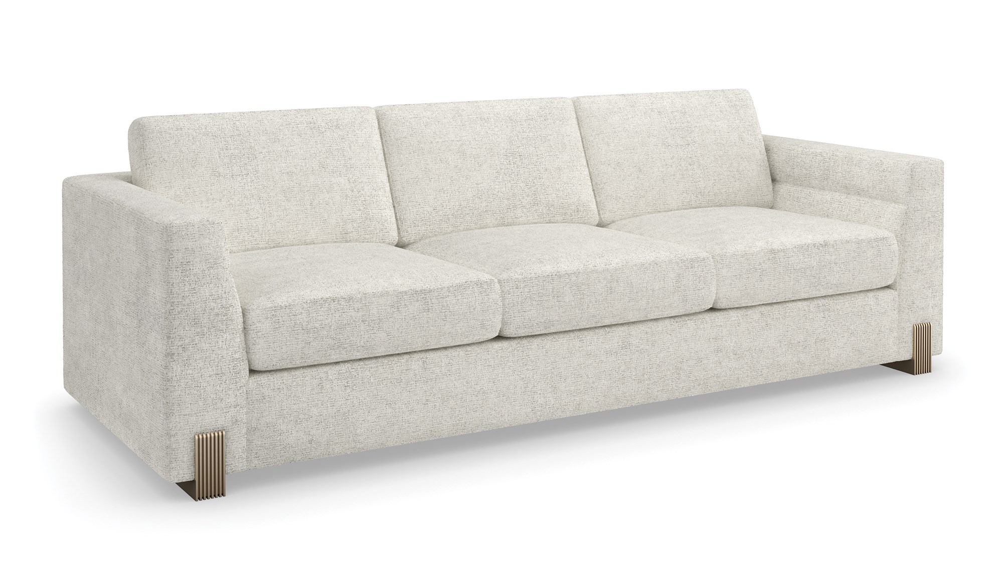 "Modern and elegant Counter Balance Sofa by Caracole, featuring a sleek design with balanced proportions and plush seating for ultimate comfort."