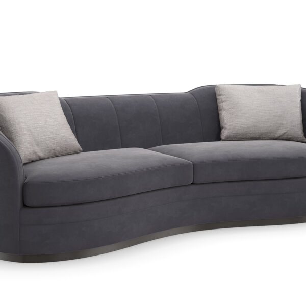 "Sophisticated and contemporary Eclipse Sofa by Caracole, offering luxurious upholstery and sleek lines for a modern, elegant addition to any home."