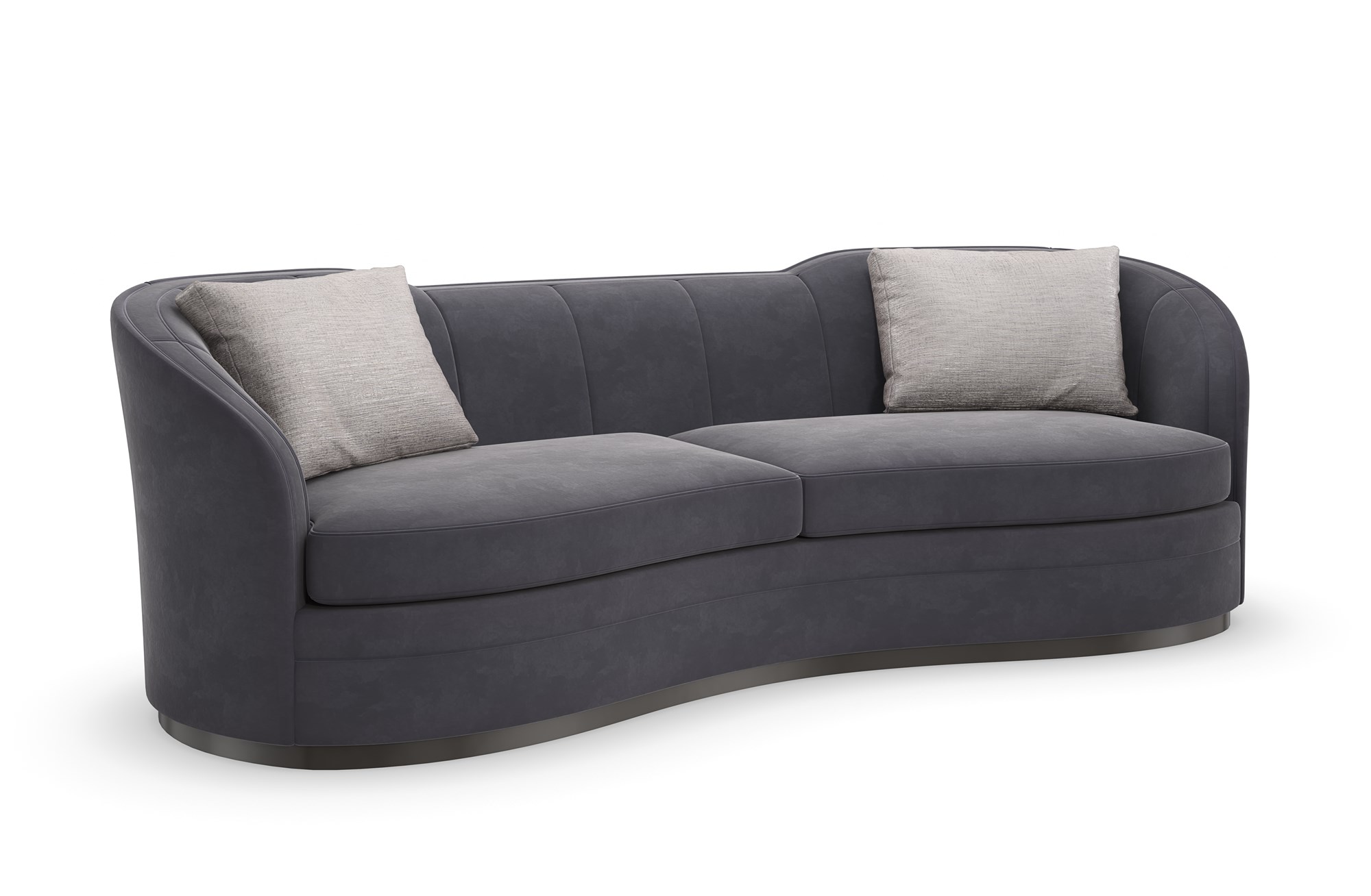 "Sophisticated and contemporary Eclipse Sofa by Caracole, offering luxurious upholstery and sleek lines for a modern, elegant addition to any home."